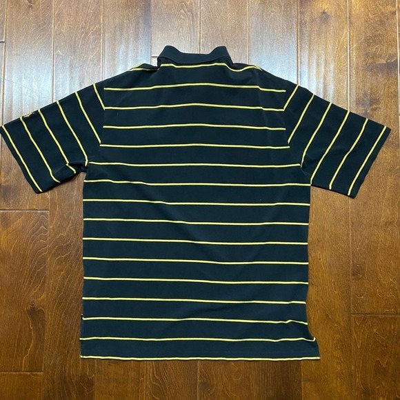 Polo Golf US Open 2007 Oakmont Striped Black Yellow Shirt Men's Size Large - Picture 5 of 8